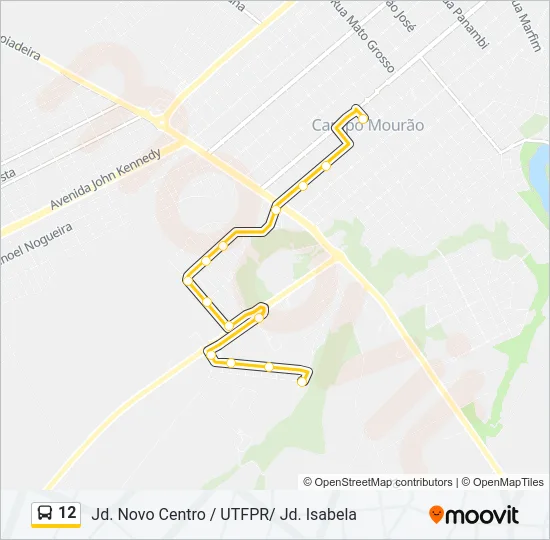12 Bus Line Map
