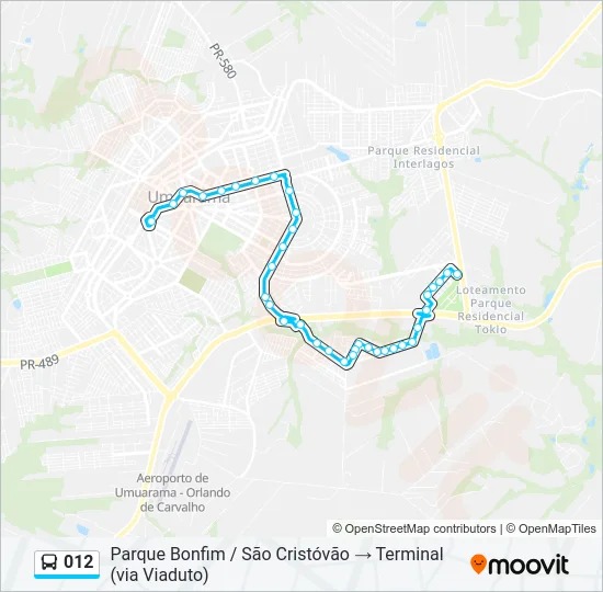 012 Bus Line Map