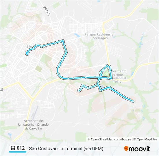 012 Bus Line Map