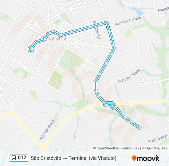 012 Bus Line Map