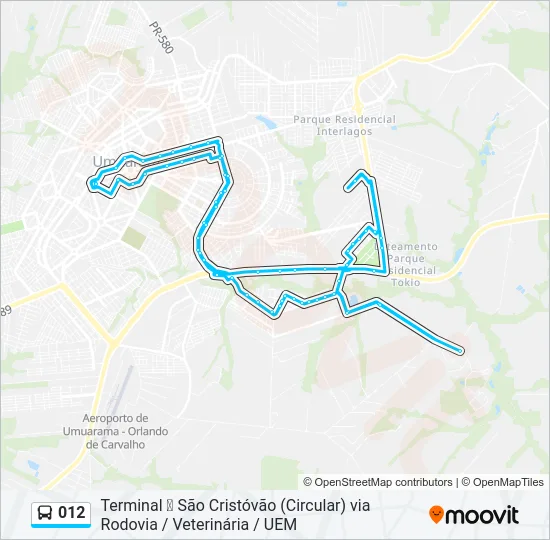 012 Bus Line Map