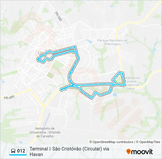 012 Bus Line Map
