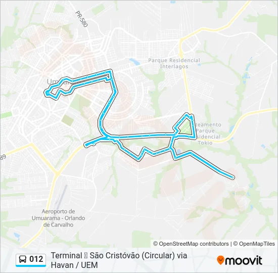 012 Bus Line Map