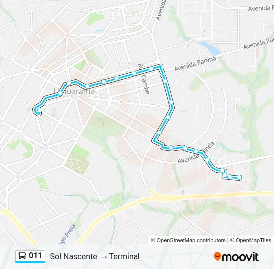 011 Bus Line Map
