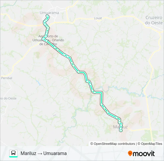 1531-540 Bus Line Map