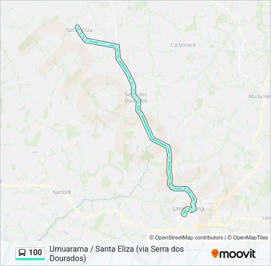 100 Bus Line Map