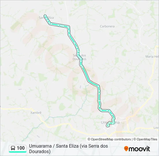 100 Bus Line Map
