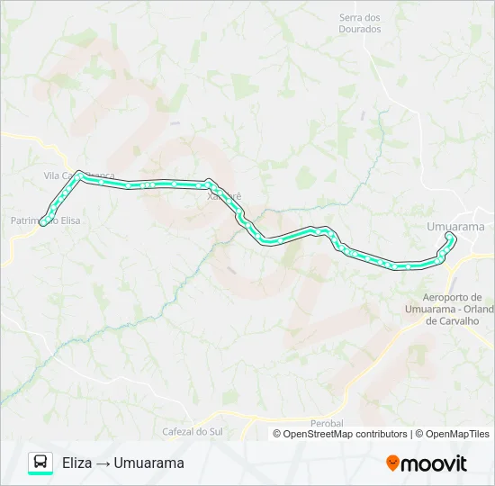 1530-540 Bus Line Map