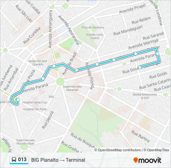 013 Bus Line Map