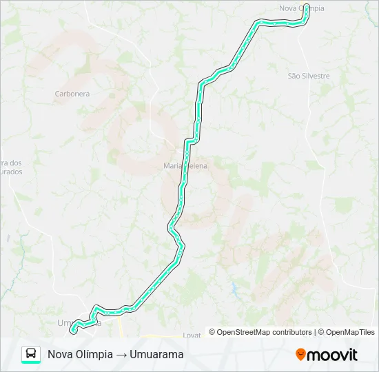 1055-500 Bus Line Map