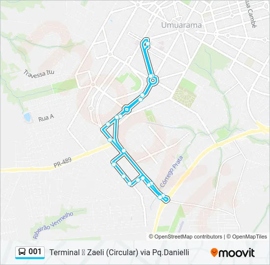 001 Bus Line Map
