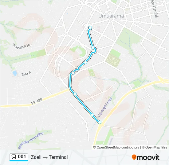 001 Bus Line Map