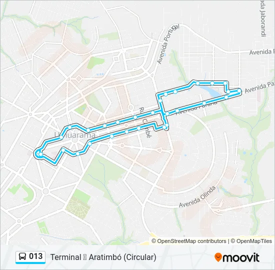 013 Bus Line Map