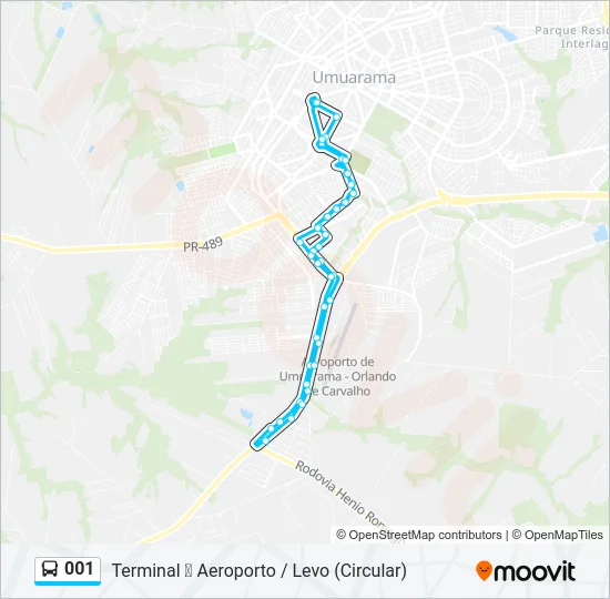 001 Bus Line Map