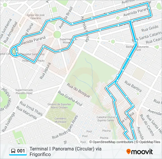 001 Bus Line Map