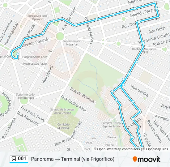001 Bus Line Map