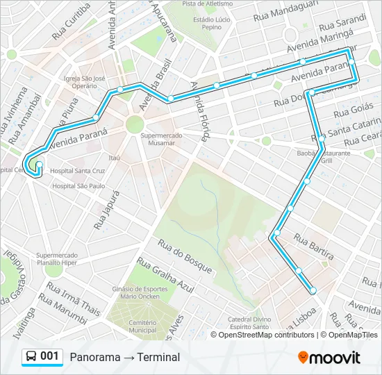 001 Bus Line Map