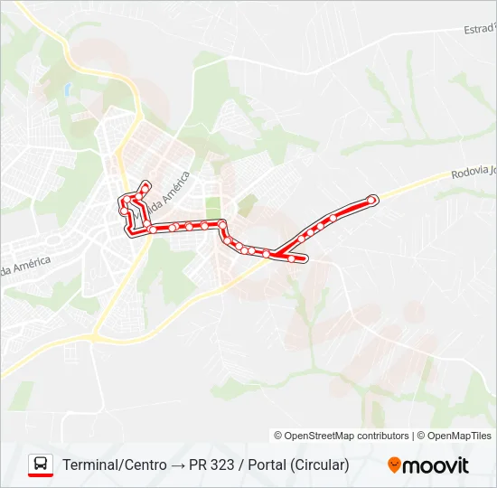 012 PR 232 / PORTAL Bus Line Map