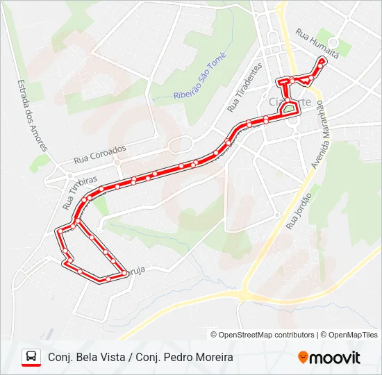 003 CONJ. BELA VISTA / CONJ. PEDRO MOREIRA Bus Line Map