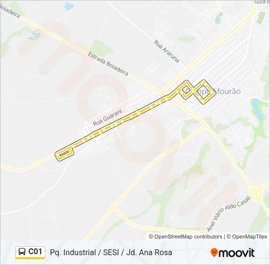 C01 Bus Line Map