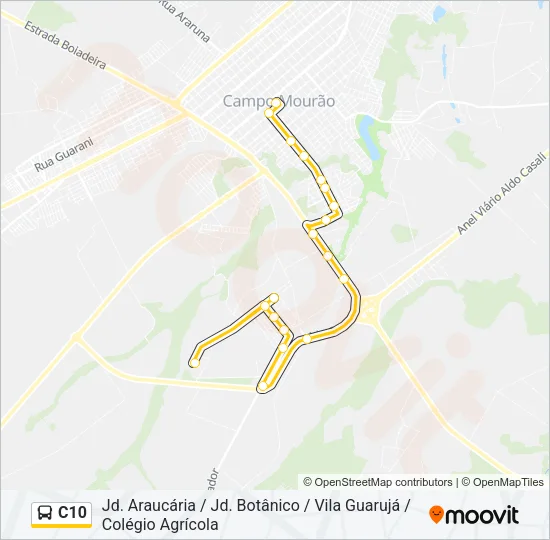 C10 Bus Line Map
