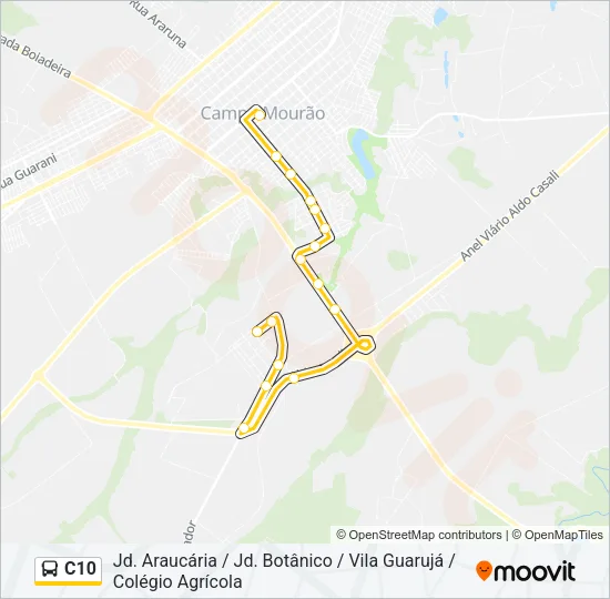 C10 Bus Line Map