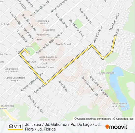 C11 Bus Line Map