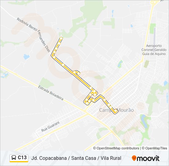 C13 Bus Line Map