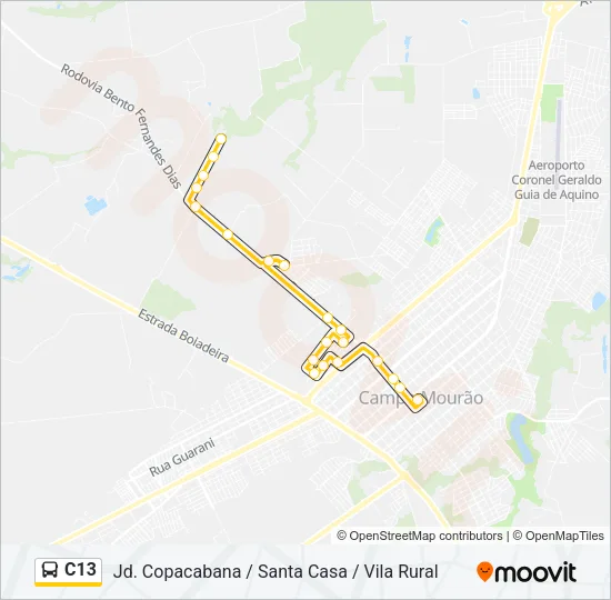 C13 Bus Line Map