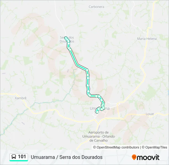 101 Bus Line Map