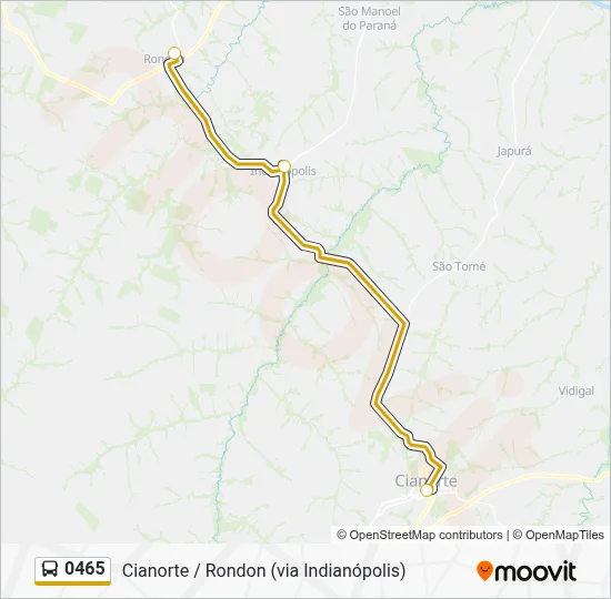 0465 Bus Line Map