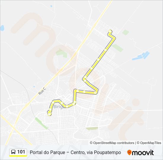 101 Bus Line Map