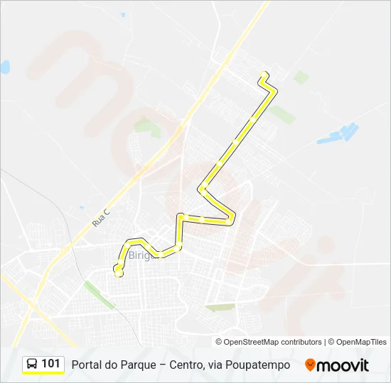 101 Bus Line Map