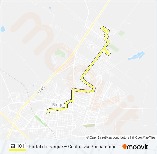 101 Bus Line Map
