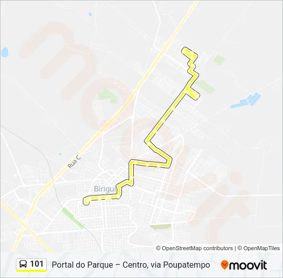 101 Bus Line Map