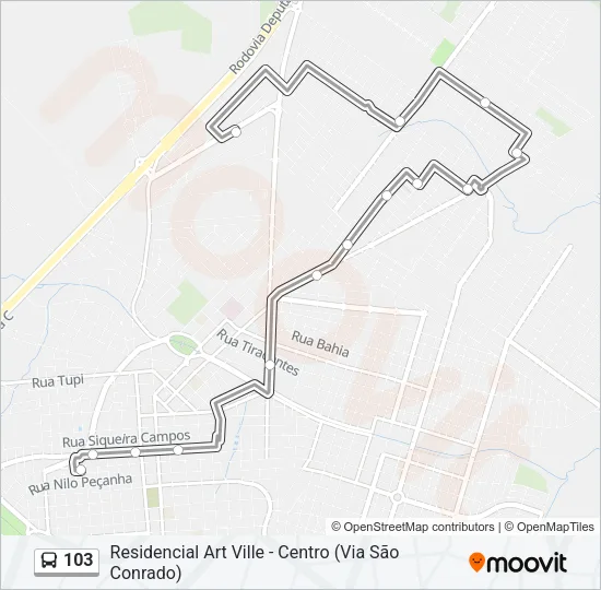 103 Bus Line Map