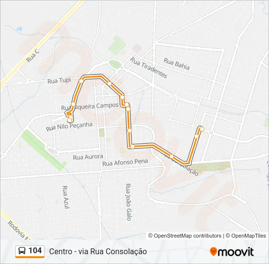 104 Bus Line Map