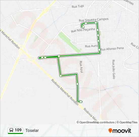 109 Bus Line Map