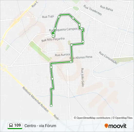 109 Bus Line Map