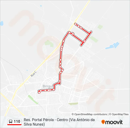 110 Bus Line Map