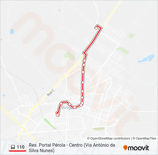 110 Bus Line Map
