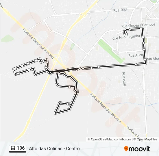 106 Bus Line Map
