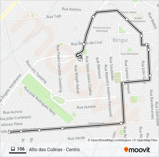 106 Bus Line Map