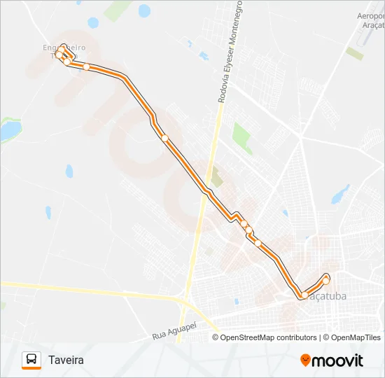 115 TERMINAL - TAVEIRA Bus Line Map