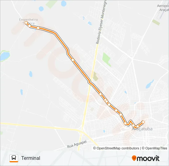 115 TERMINAL - TAVEIRA Bus Line Map