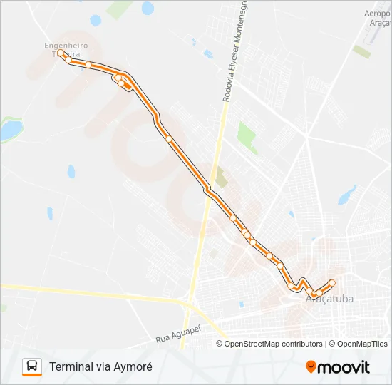 115 TERMINAL - TAVEIRA Bus Line Map