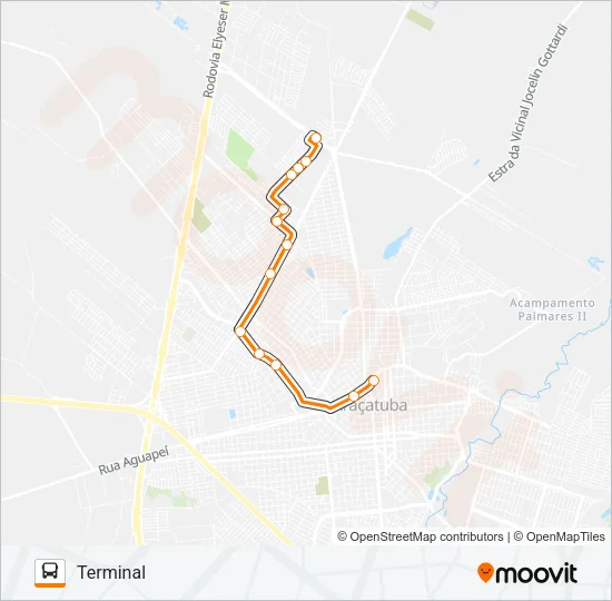 126 TERMINAL - VILELLA / SÃO RAFAEL Bus Line Map