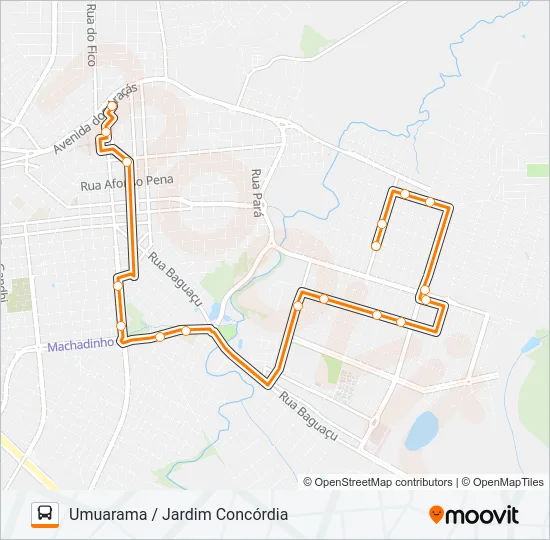 117 TERMINAL - UMUARAMA Bus Line Map