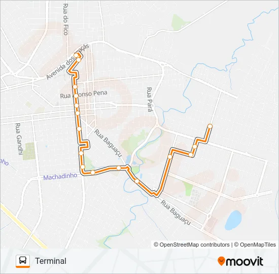 117 TERMINAL - UMUARAMA Bus Line Map