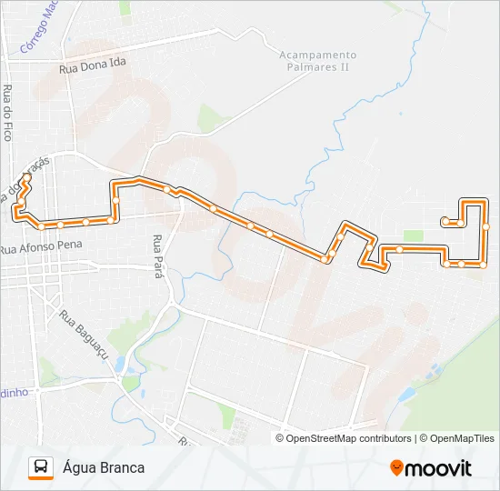 108 TERMINAL - ÁGUA BRANCA Bus Line Map